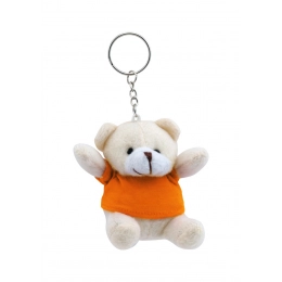 Брелок плюшевый мишка, оранжевый