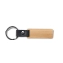 Bamboo keyring with phone stand, beige