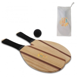 Wooden frescobol beach set