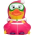 Squeaky duck skier