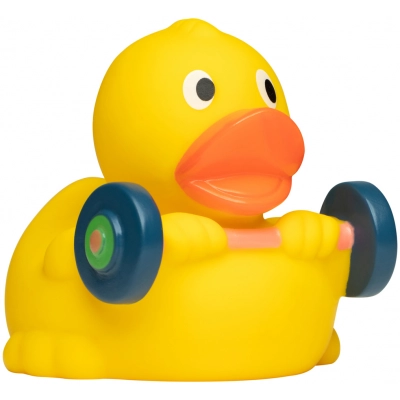 
                                            Squeaky duck weightlifter
                                            