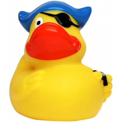 
                                                Squeaky duck pirate with eye patch and hat
                                                