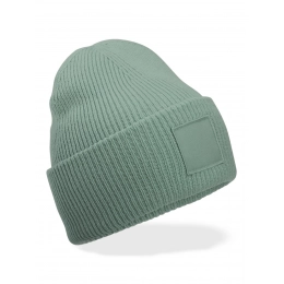 Deep Cuffed Tonal Patch Beanie 