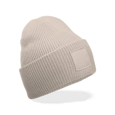 
                                                Deep Cuffed Tonal Patch Beanie 
                                                