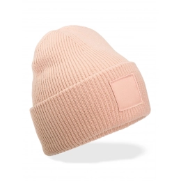 Deep Cuffed Tonal Patch Beanie 