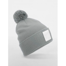 Appliqué Patch Pom Beanie