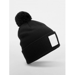 Appliqué Patch Pom Beanie