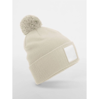 
                                                Appliqué Patch Pom Beanie
                                                
