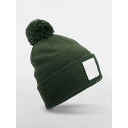 Appliqué Patch Pom Beanie