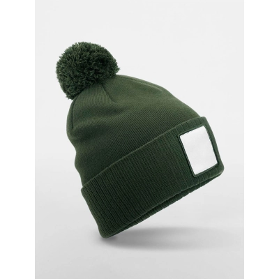 
                                                Appliqué Patch Pom Beanie
                                                