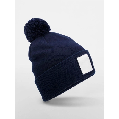 
                                                Appliqué Patch Pom Beanie
                                                