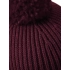 Трикотажная шапка с помпоном и ребристой вязкой Трикотажная шапка с помпоном и ребристой вязкой