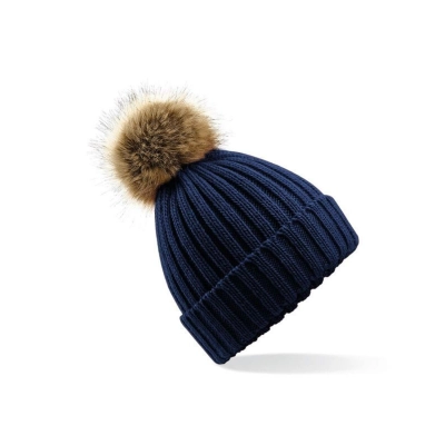 
                                                Fur Pom Pom Chunky Beanie
                                                