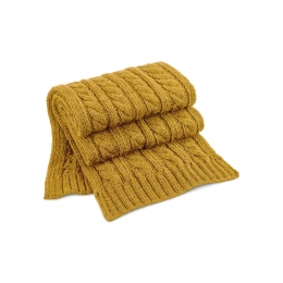 Cable Knit Melange Scarf