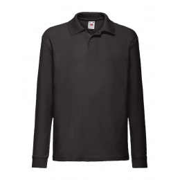 Детское поло с длинным рукавом 65/35