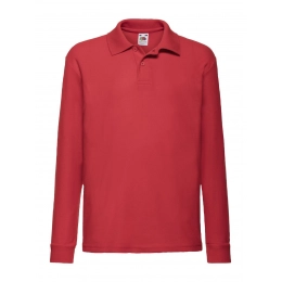 Детское поло с длинным рукавом 65/35