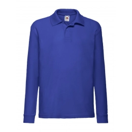 Детское поло с длинным рукавом 65/35