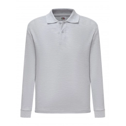 Детское поло с длинным рукавом 65/35