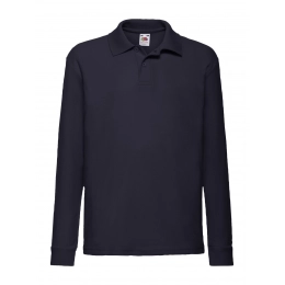 Детское поло с длинным рукавом 65/35