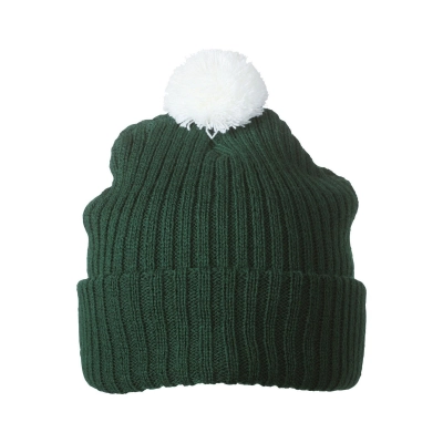 
                                                Knitted Cap with Pompon
                                                