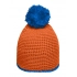 Шапка с помпоном и контрастной полосой Шапка с помпоном и контрастной полосой
