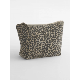 Сумка для аксессуаров из холста с леопардовым принтом