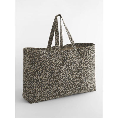 
                                                Leopard print Canvas Oversized Tote Bag
                                                