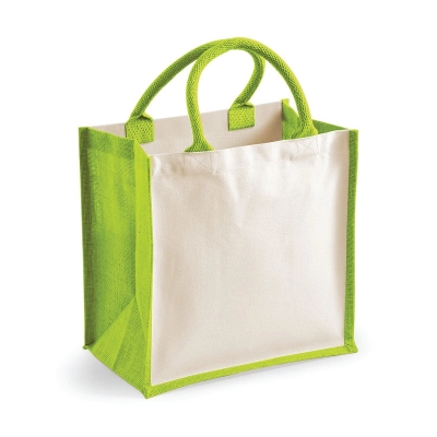 
                                            Printers Midi Jute Tote
                                            