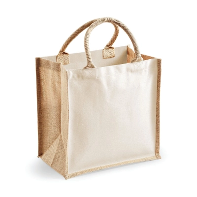 
                                            Printers Midi Jute Tote
                                            