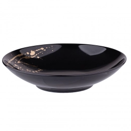 Splendor Deep plate 21cm black gold