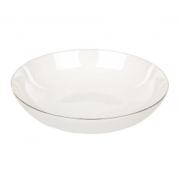 Bella gold line deep plate 20 cm 900 ml cream porcelain