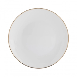Bella gold line dessert plate 20 cm cream porcelain