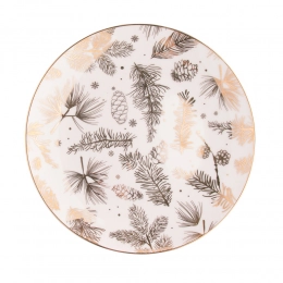 Золотая зимняя десертная тарелка NBC 20 см