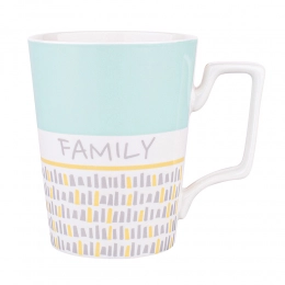 Conical tall mug NBC 560 ml dec. Family mint