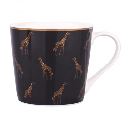 Conical mug NBC 350 ml dec. Gold giraffe black