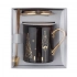 Mug 240 ml NBC with lid and spoon black dec. Gold tree gift box Mug 240 ml NBC with lid and spoon black dec. Gold tree gift box