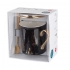 Mug 240 ml NBC with lid and spoon black dec. Gold tree gift box Mug 240 ml NBC with lid and spoon black dec. Gold tree gift box