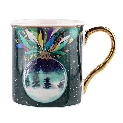 
                                            Mystery straight mug with gold handle NBC 250 ml dec. bauble BZ
                                            