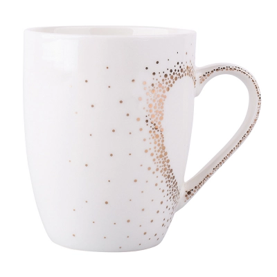 
                                            Heart Reflection barrel mug with gold handle NBC 300 ml white
                                            
