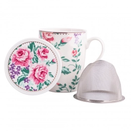 Charlotta mug with filter and lid NBC 300 ml light in PVC sleeve