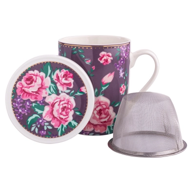 
                                            Кружка Шарлотта с фильтром и крышкой NBC 300 мл фиолетовая в ПВХ чехле
                                            