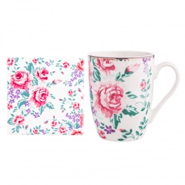 Charlotta mug NBC 300 ml with coaster light in color box