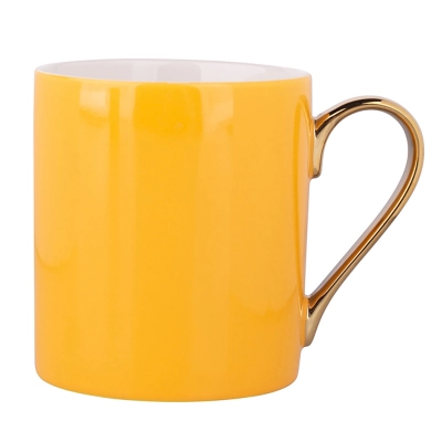 
                                            Exotic straight mug with gold handle NBC 300 ml yellow
                                            