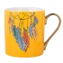 Exotic straight mug with gold handle NBC 300 ml dec. yellow feathers Exotic straight mug with gold handle NBC 300 ml dec. yellow feathers