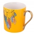 Exotic straight mug with gold handle NBC 300 ml dec. yellow feathers Exotic straight mug with gold handle NBC 300 ml dec. yellow feathers