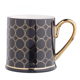 Elegant straight mug with gold handle NBC 320 ml dec. IV