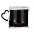 Mug with heart shape handle NBC 400 ml dec. Kiss me black color box Mug with heart shape handle NBC 400 ml dec. Kiss me black color box