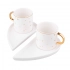 Set of 2 cups 150 ml with saucers NBC white gift box with PVC lid BZ Set of 2 cups 150 ml with saucers NBC white gift box with PVC lid BZ