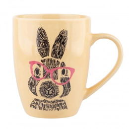 Colorful barrel mug NBC 300 ml dec. Rabbit vanilla