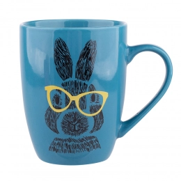 Colorful barrel mug NBC 300 ml dec. Rabbit seablue
